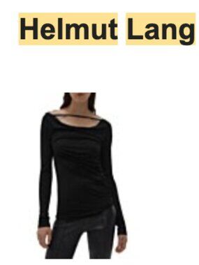 Helmut Lang Ruched top in black Medium